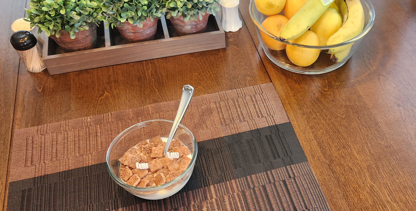 Cinnamon Toast Crunch Inspired Cereal Bowl Candle